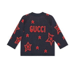 Gucci Kids star jacquard cardigan